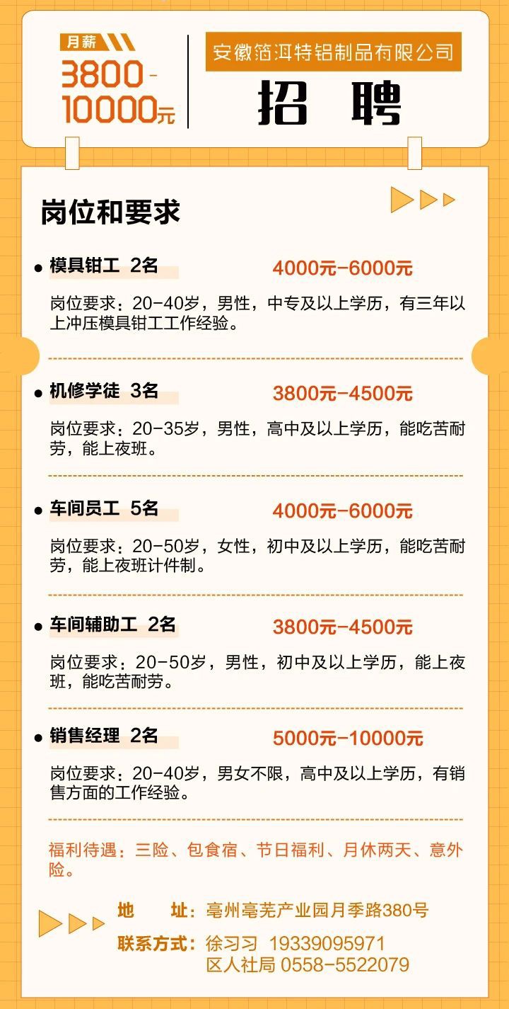 大冶最新招聘，享受双休，工作生活更平衡